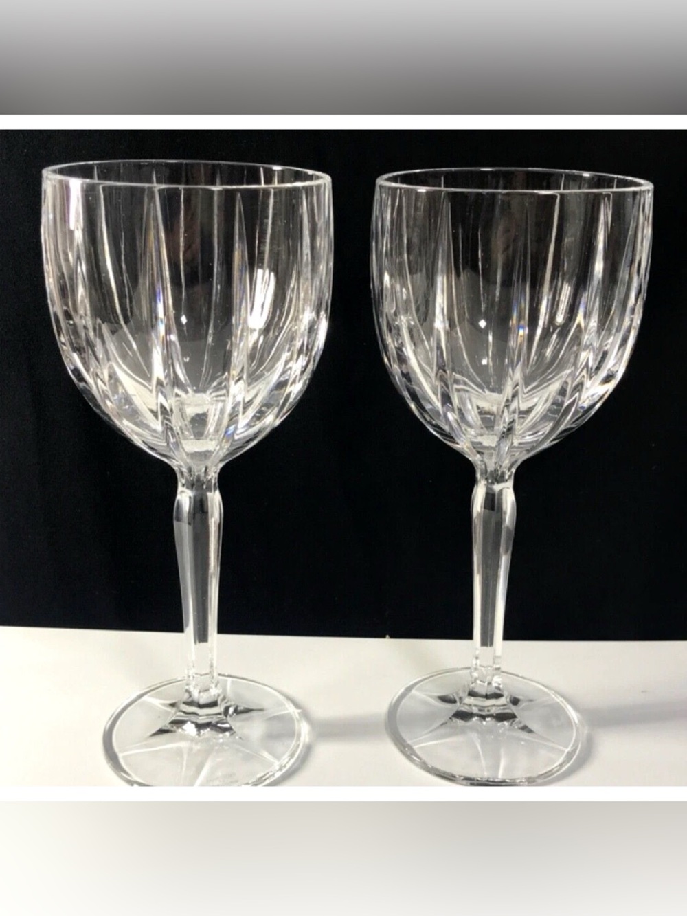 Marquis by Waterford Omega Crystal Wine Glasses 8.5" Set of 2~ New